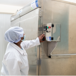 Dairy product incubation room for quality control and shelf life testing in Kenya