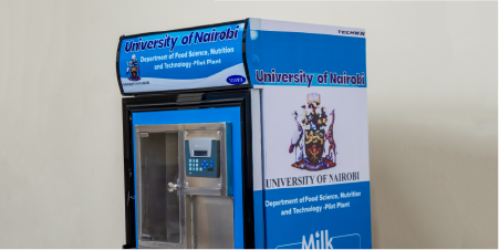 Modern milk pasteurizer equipment for dairy business in Kenya.